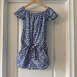 Vineyard Vines Bahamas Otomi Floral Off-Shoulder Romper XS